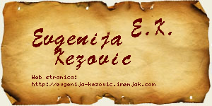 Evgenija Kezović vizit kartica